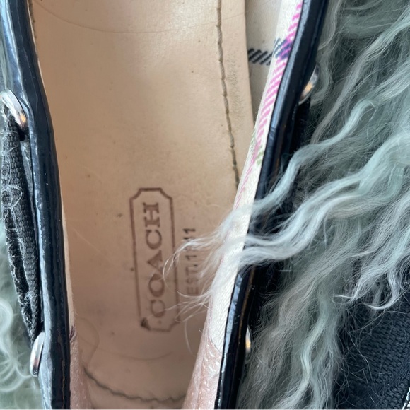 Coach Black Lace Bow Loafers - Picture 4 of 8